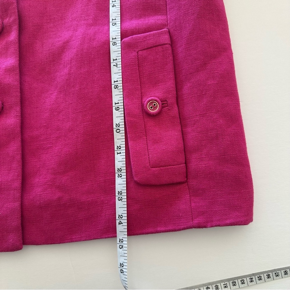 Talbots Linen Jacket Women's Size 14 Pink Jackie Fit 3-Button Lined Pockets - Picture 12 of 16